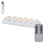 LED Flameless Candle Set 4/6/8/12 Pack – Remote & Charging Base, Battery-Operated Tea Lights for Wedding & Party Decor