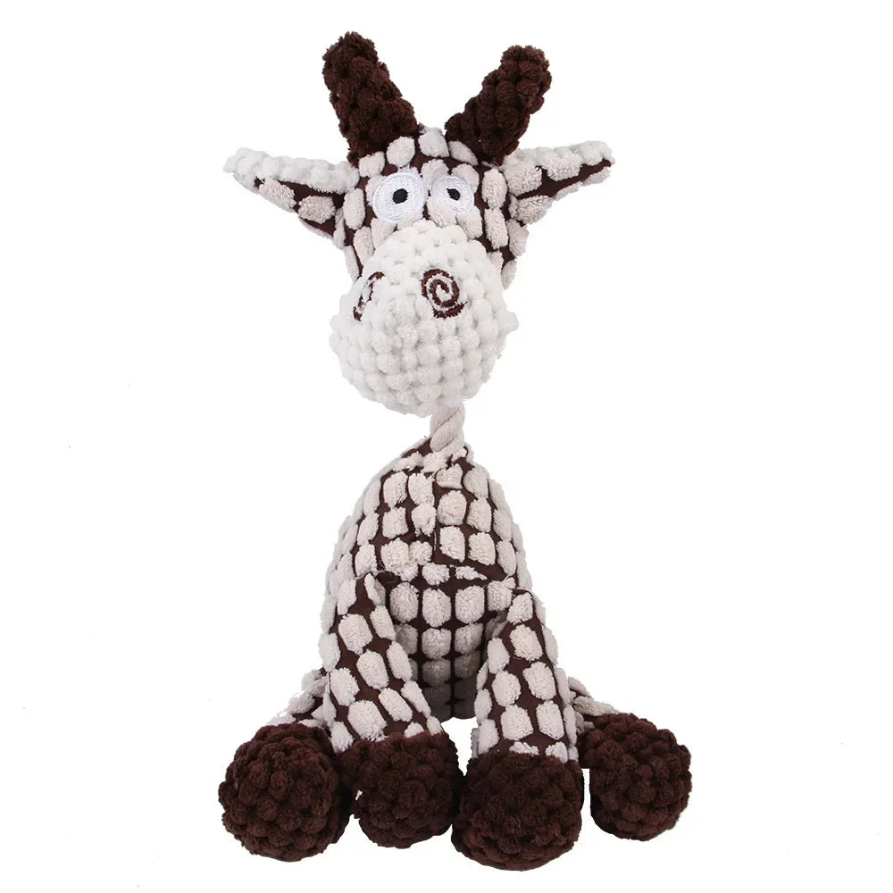 Cute Dog Toys for Small Large Dogs Animal Plush Dog Squeaky Toy Puppy Chew Toys Bite Resistant Pet Toy For Dogs Squeaker