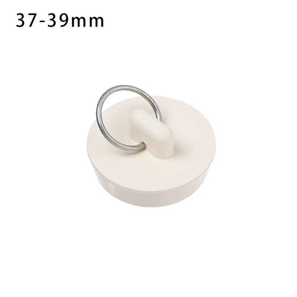 Universal Rubber Sink & Bathtub Drain Stopper Plug — Leakproof Floor Drain Strainer, White