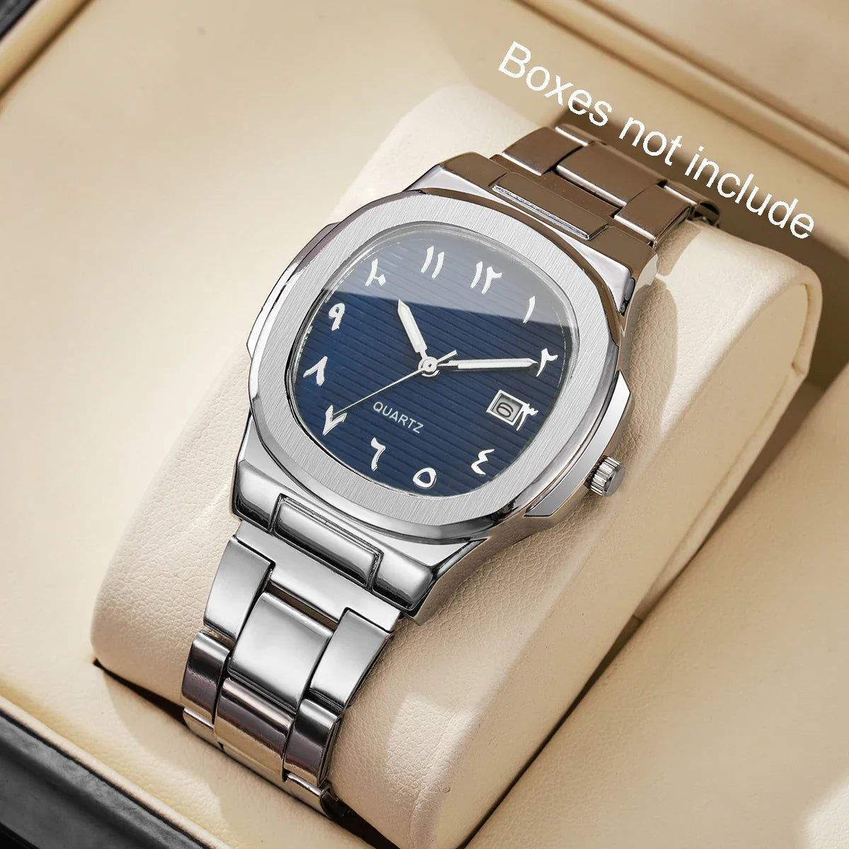 Luxury Men's Square Dial Alloy Strap Quartz Watch - Business & Casual