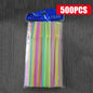 50-1000Pcs Multicolor Drinking Straws – Milk Tea & Party Supplies