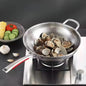 Stainless steel Round Bottom Wok Uncoated Non-stick Pan Can Be Used in Concave Induction Cooker, Household Stir-frying