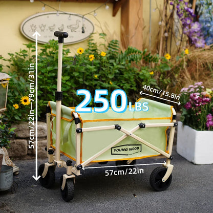 Mini Green Camping Cart – Compact Portable Multifunctional Trolley, Lightweight & Sturdy