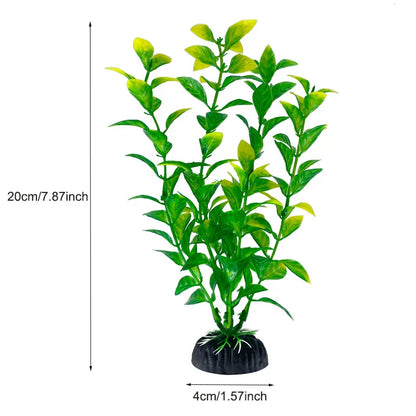 Artificial Aquarium Plants — Plastic Underwater Decorations for Fish Tanks, Realistic Aquarium Decor