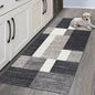 Non Slip Easy Clean Modern Geometric Patchwork Theme Runner Mat Minimalist Pattern Rug for Kitchen Hallway Home Decor