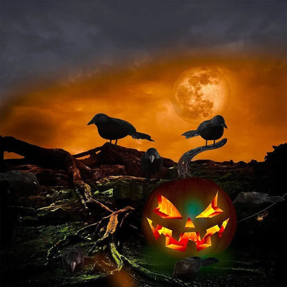 Artificial Crow Halloween Decoration, Feather Prop