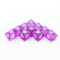 D10 Polyhedral Dice 10-Piece Set for D&D & Tabletop RPGs — Marble & Transparent Styles for Board Games & Parties