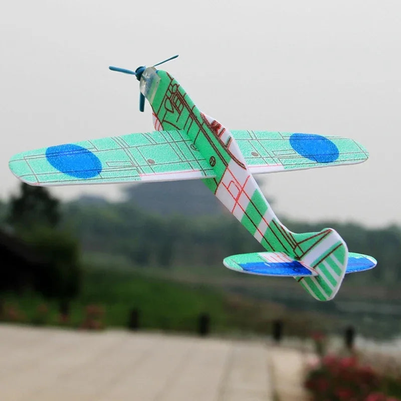 Foam Hand-Throw Glider Airplane Kids Party Favors & Outdoor Toy 7.5 in (19 cm)