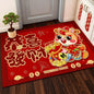 Chinese Lucky Door Mat Congratulations Get Rich Pattern Festive Red Style Perfect For Spring Festival Home Porch Indoor Decor