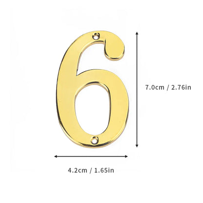 1Pcs 3Inch Metal House Numbers with M2 Screws Solid Zinc Alloy Mailbox Numbers 3D Address Numbers for Outside House Apartment
