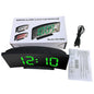 Curved Screen Clock Digital Led Alarm Clock with Temperature Display Large Mirror Clock Snooze Bedside Table Clock Room Decor
