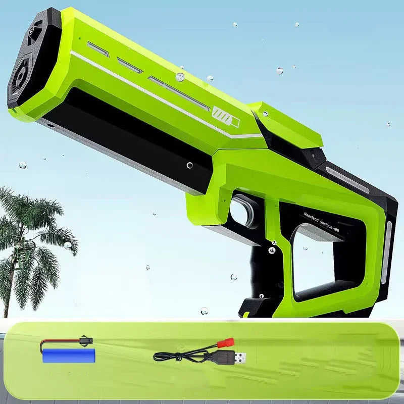Electric Water Blaster for Adults – Powerful Automatic Water Gun with LED Flash, Lithium Battery-Powered Beach & Pool Toy for Teens & Kids