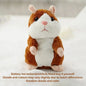 Interactive Talking Hamster Plush Toy, Nodding Voice-Imitating Stuffed Animal, Soothing Baby & Kids Gift