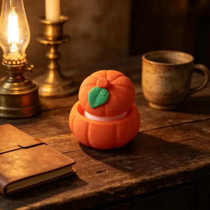 3D Printed Grumpy Ghost in Pumpkin Figurine – Eco-Friendly PLA Halloween Desktop Ornament for Home, Office & Festival Decor