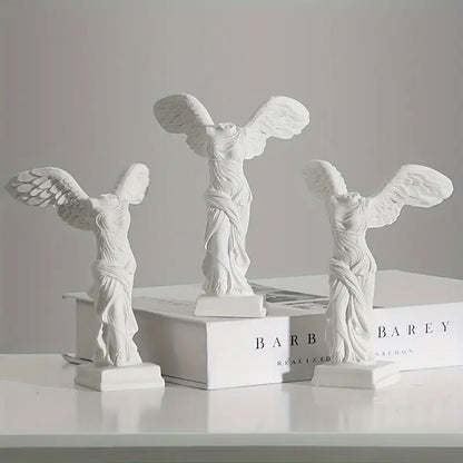 Greek Statue Resin Roman Louvre Winged Victory Goddess Figurine Angel Sculpture Home Decor Living Room Office Ornament