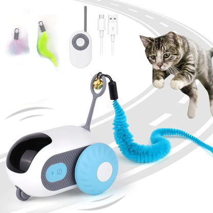 Automatic Smart Cat Toy Car — 2-Mode Remote Control Interactive Moving Toy for Cats & Small Dogs