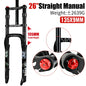 E-Bike Snow Front Suspension Fork 20x4.0 / 26x4.0 in | 135mm Dropout | Air + Oil MTB Fork, 330mm Travel