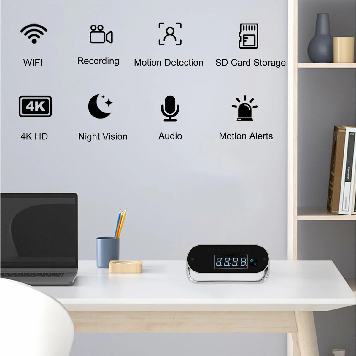 Ouvis Z-7P WiFi Camera Clock with Night Vision