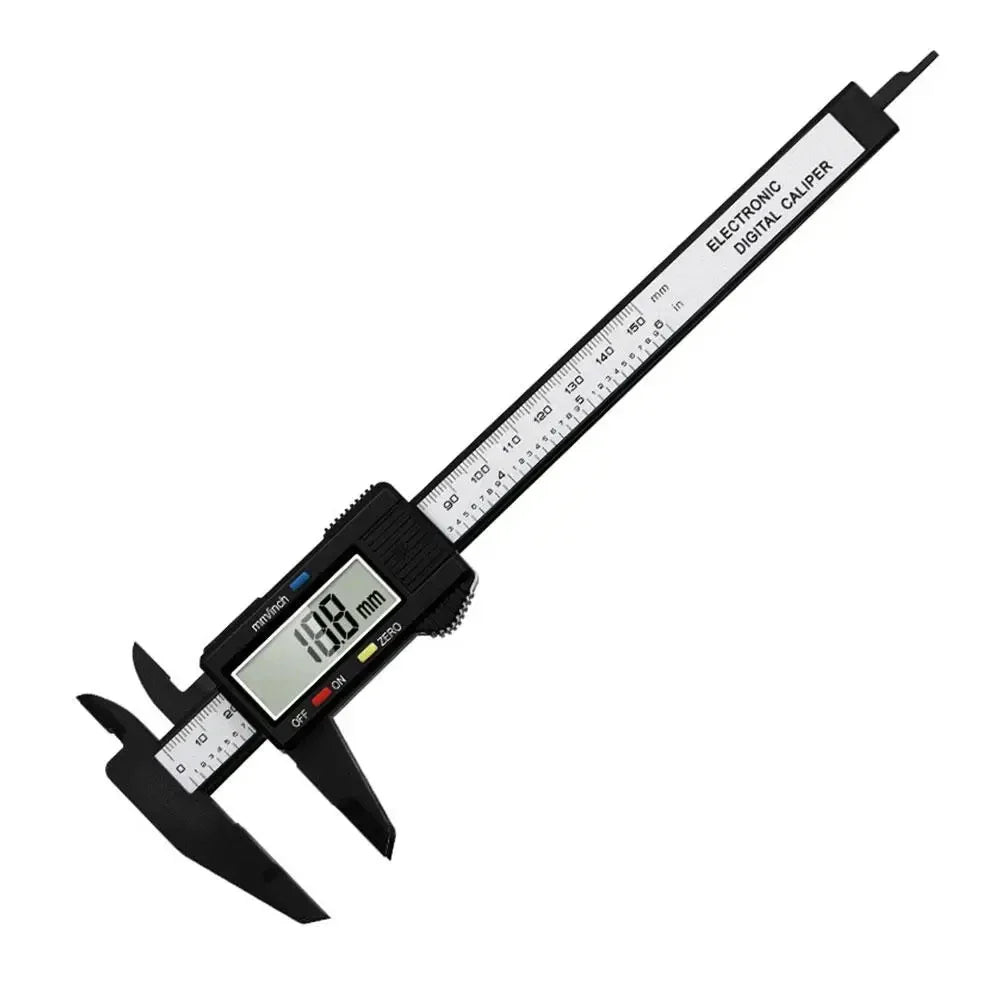 0-150mm (0-6 in) Digital Caliper – High-Strength Plastic Electronic Measuring Tool for Students, Woodworking & Home