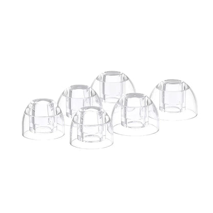 Transparent Liquid Silicone Ear Tips — Soft Noise-Isolating Earbuds Eartips for Earphones