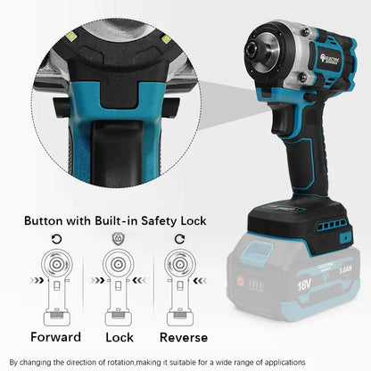 Brushless Cordless Impact Screwdriver, Rechargeable Multifunctional 18V Battery Compatible Power Tool