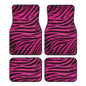 Zebra Stripe Car Floor Mats 4-Piece Non-Slip All-Weather Universal Mats for Sedan SUV