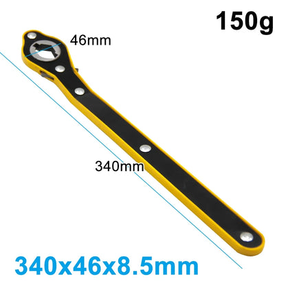 Universal Car Jack Crank Handle Set — 2-Piece Labor-Saving Ratchet Wrench & Cross Handle Accessories
