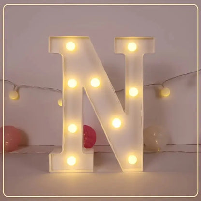 21.8cm White LED Letter&Number Night Lights,Battery Powered Decoration Lights,Wall Lights For Wedding,Birthday,Party,Christmas