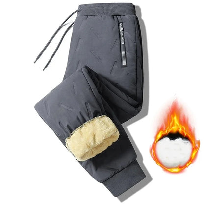 Women's Winter Thickened Plush Straight Drawstring Pants - Warm Fleece Lined Joggers