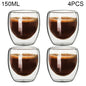 Double Wall Borosilicate Glass Tea Cups 80ml & 150ml, 2–18 Pc Clear Kung Fu Coffee & Milk Mugs