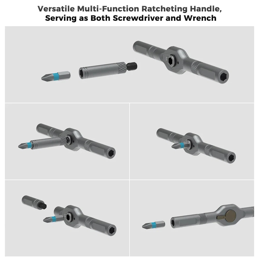 42 in 1 Ratchet Precision Screwdriver Wireless Cordless Magnetic Small Handle Portable Manual Hand Tool Kit for Household Repair