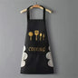 Unisex Adjustable Kitchen Apron – Solid Color PVC Cooking Apron with Pocket