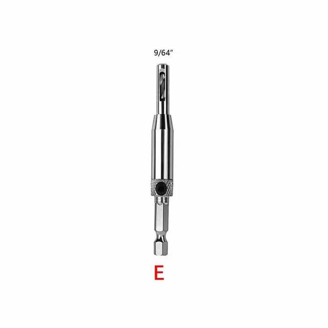HSS Self-Centering Hinge Drill Bit for Door & Cabinet 1pc 5/64–1/4 in (2.0–6.3 mm) Wood Reaming & Countersink Tool