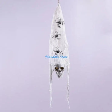 Glowing-Eye Halloween Hanging Skull Decoration