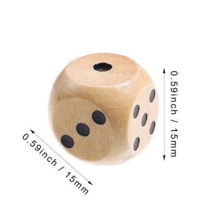 10Pcs/Set Wooden Dice Set Polyhedral Game Dice 6-sided Point Dice for Table Game Board Game Acessorios 16mm