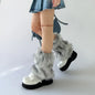 Faux Fur Leg Warmers – Furry Boot Cuffs for Women, Harajuku JK Lolita Cosplay, Winter Boot Socks, Available in 9.8"/11.8"/15.7" (25/30/40 cm)