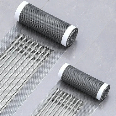 Cuttable Self-Adhesive Drain Hair Catcher – Disposable Mesh Filter for Shower, Bath & Kitchen (Cut-to-Fit, Multi-Pack)