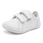 Kids Barefoot Shoes – Minimalist Wide-Toe Lightweight Sneakers with Hook & Loop PU Leather Upper