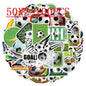 50/100PCS Football Graffiti Stickers Sports Ball Waterproof Decorative Stickers Creative Football Stationery Stickers