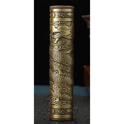 Retro Dragon Metal Cigarette Case Holds 5 Cigarettes Relief Craft Buddha Smoking Box Waterproof Tobacco Accessories for Men