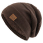 Unisex Fur-Lined Slouchy Winter Beanie – Warm Knit Hat for Men & Women