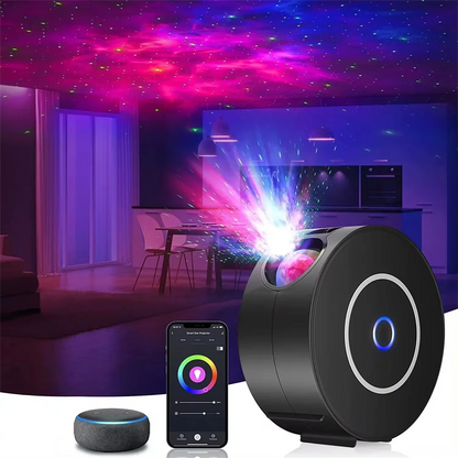 Smart LED Starry Sky Projector - WiFi 3D Galaxy Night Light with App & Voice Control, Timer