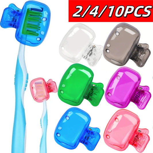 Travel Toothbrush Head Covers 2/4/10-Pack Portable Protective Plastic Toothbrush Caps
