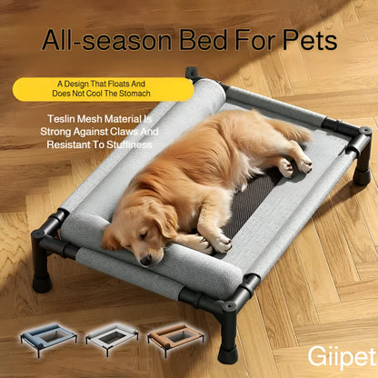 Large Moisture-Proof Elevated Pet Bed – Removable Washable Breathable Mesh Camping & Indoor Dog Cat Bed