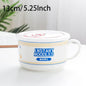 Ceramic Ramen Bowl with Lid Heat Resistant Microwave Safe Soup Bowl for Noodles Salad Rice 800ml (27 fl oz) / 1100ml (37 fl oz)