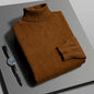 Men's Slim Fit Knit Turtleneck Sweater – Anti-Pilling Long Sleeve Pullover for Autumn & Winter