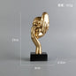 27cm bstract Face Sculpture Resin Thinker Figurines for Desktop Office Desk Living Room Table Collection Figurine Decoration