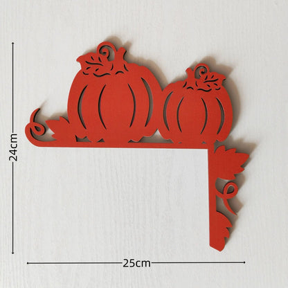 Halloween Wooden Door Frame Corner Decoration – Gothic Spider, Bat & Ghost Ornament for Home Door & Window – 8 Designs