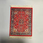 Woven Persian Flower Mouse Pad 9.1 x 7.1 in (23 x 18 cm) Non-Slip Rubber Desk Mat with Fringe — Retro Style