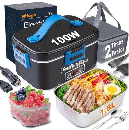 100W 1.8L Electric Lunch Box with Digital Temperature Control